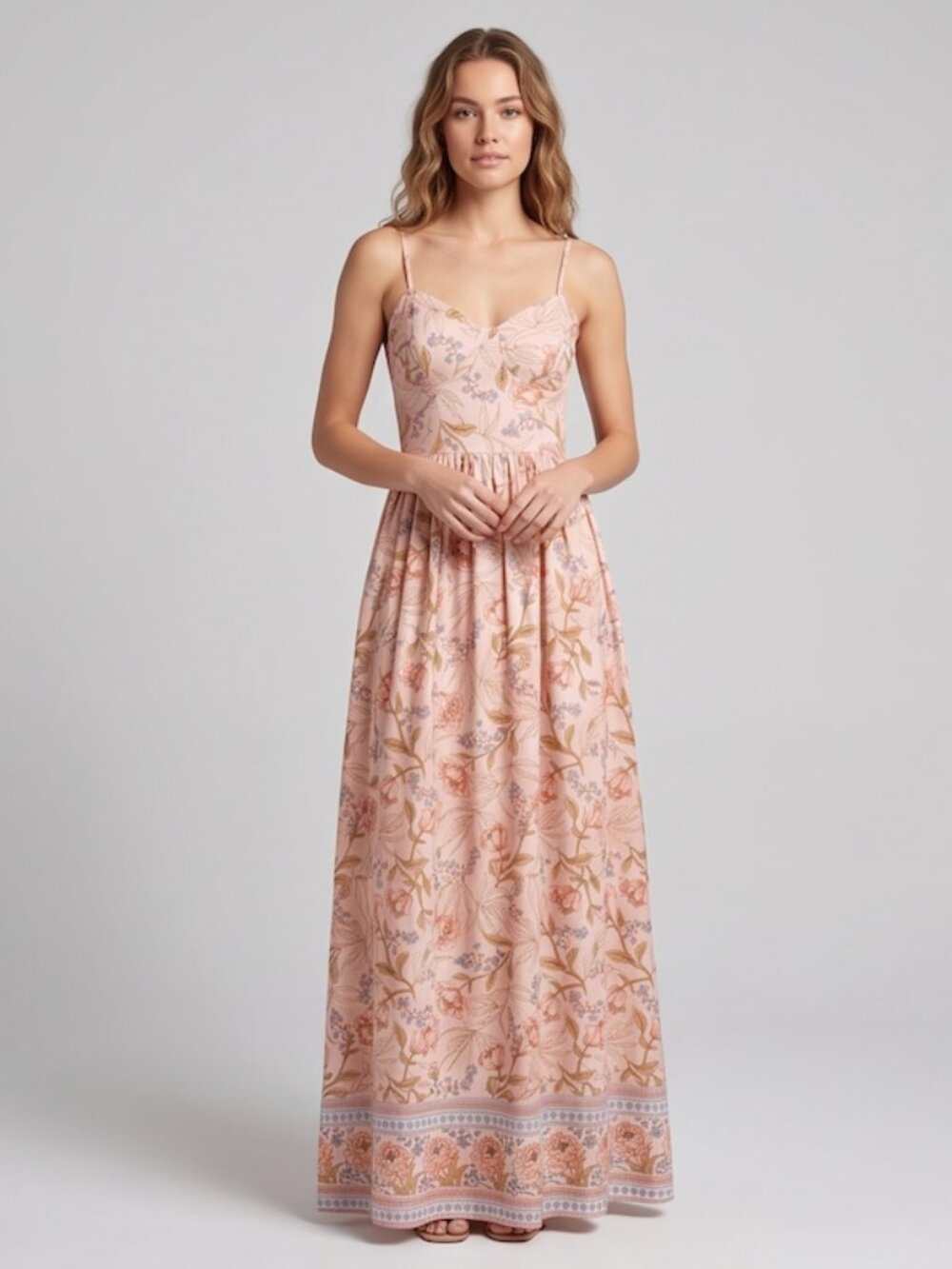 Bohemian Floral Print Cami Dress